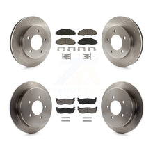 Charger l&#39;image dans la galerie, Front Rear Disc Brake Rotors And Ceramic Pads Kit For Ford F-150 4WD