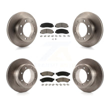 Charger l'image dans la galerie, Front Rear Disc Brake Rotors And Ceramic Pad Kit For Ford F-350 Super Duty F-450