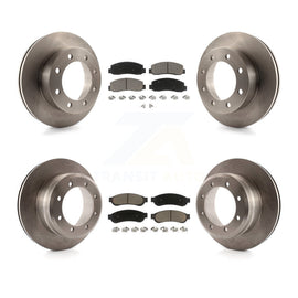 Front Rear Disc Brake Rotors And Ceramic Pad Kit For Ford F-350 Super Duty F-450