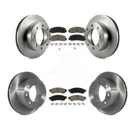 Front Rear Disc Brake Rotors Ceramic Pad Kit For Ford F-250 Super Duty F-350 4WD