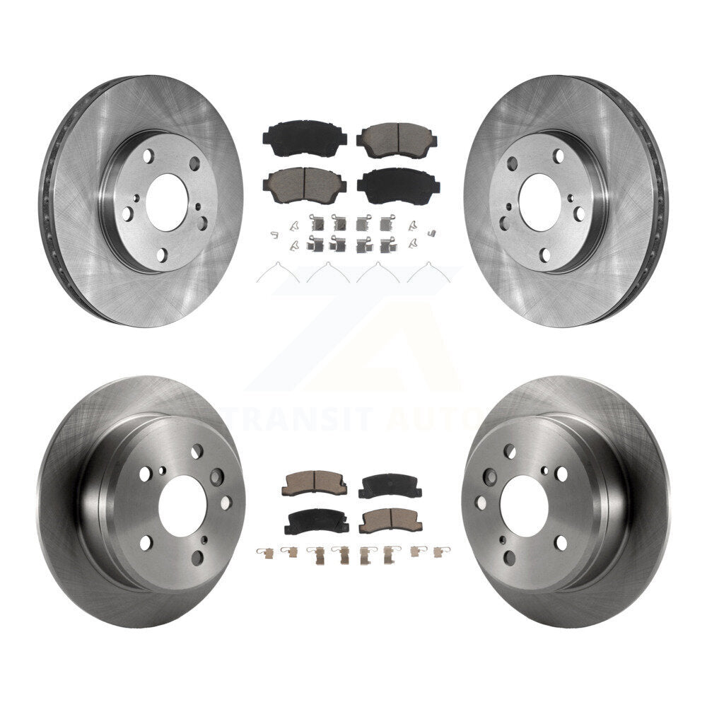 Front Rear Disc Brake Rotors And Ceramic Pads Kit For Toyota Camry