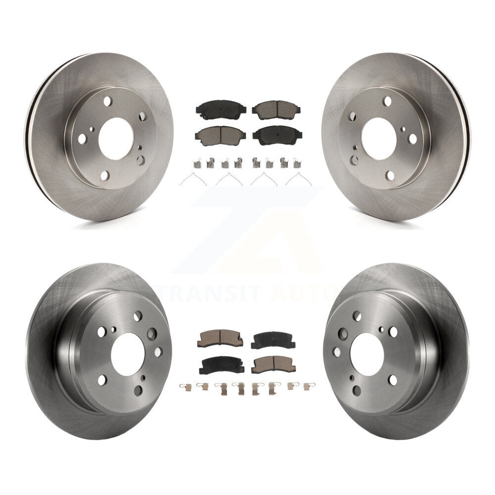 Front Rear Disc Brake Rotors And Ceramic Pads Kit For Toyota Camry