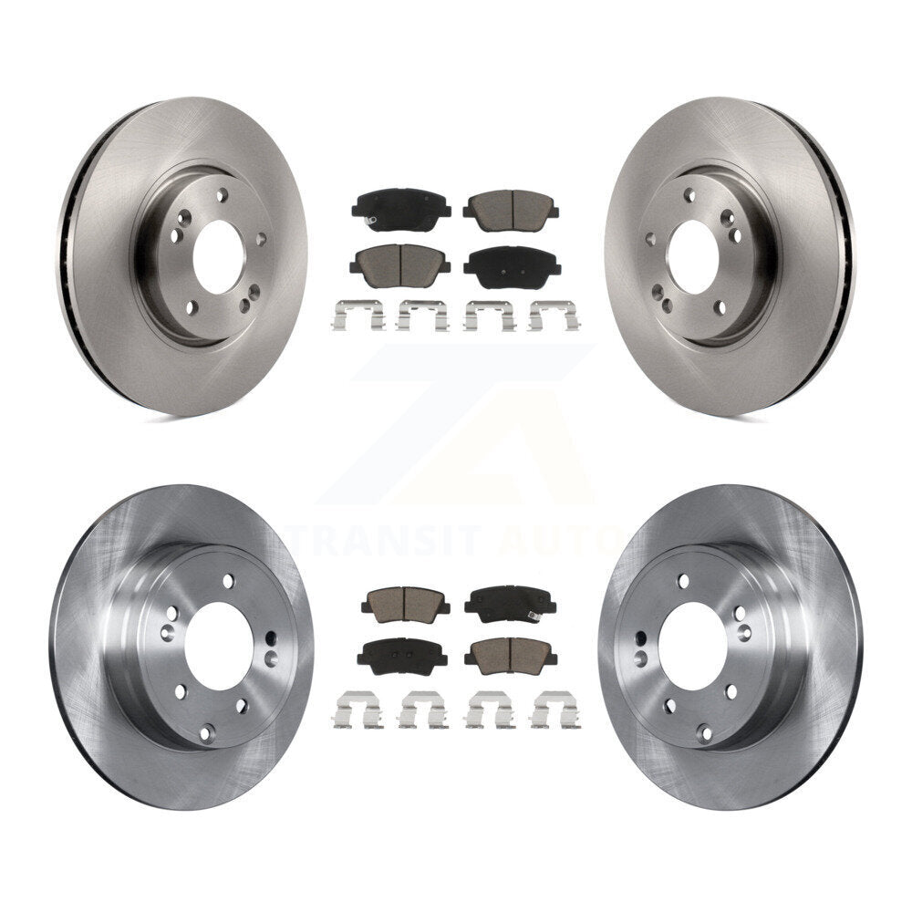 Front Rear Disc Brake Rotors And Ceramic Pads Kit For Hyundai Sonata Kia Optima