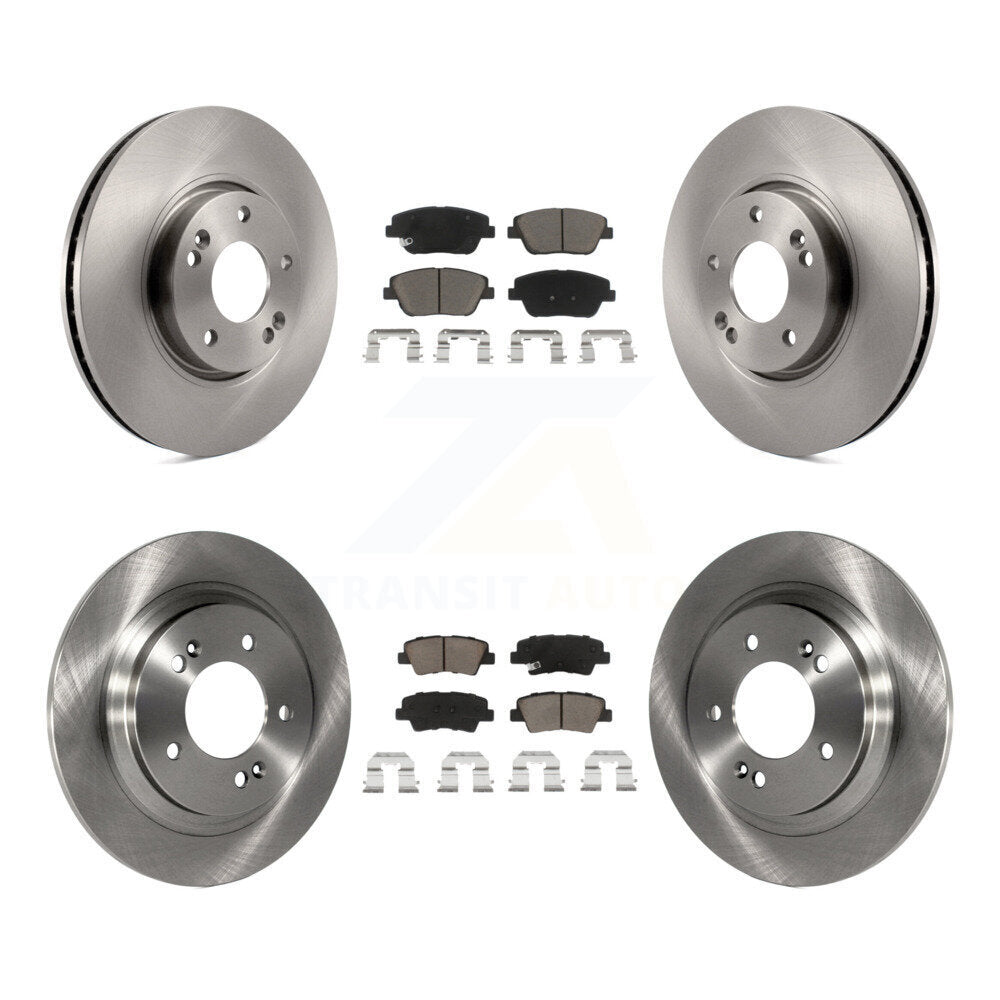 Front Rear Disc Brake Rotors And Ceramic Pads Kit For Kia Optima
