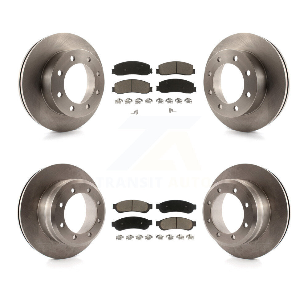 [Front+Rear] 2012 Ford F-350 Super Duty 4WD Premium OE Brake Rotors & Ceramic Pads Kit For Max Braking