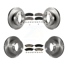 Front Rear Disc Brake Rotors Ceramic Pad Kit For Ford F-250 Super Duty F-350 4WD