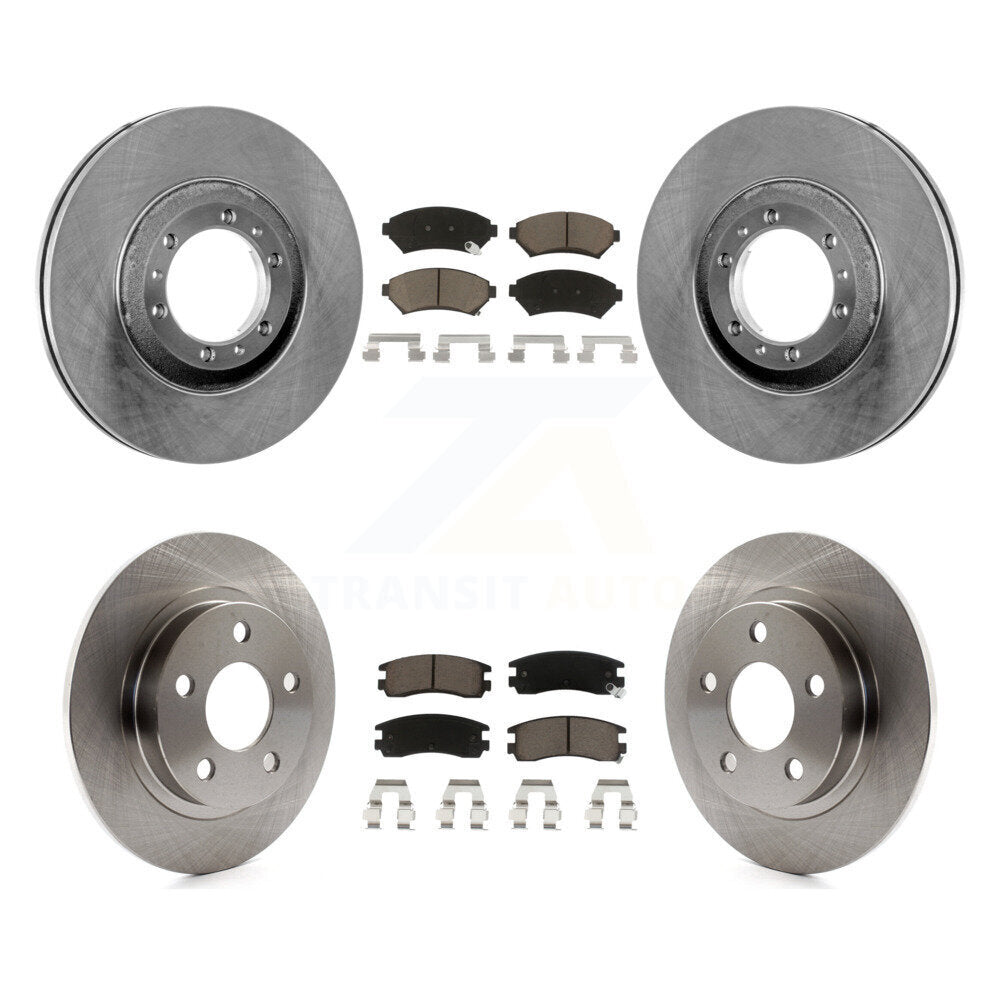 Front Rear Disc Brake Rotor Ceramic Pad Kit For Buick LeSabre Pontiac Bonneville