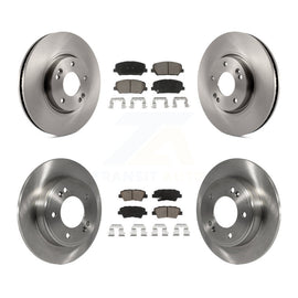 Front Rear Disc Brake Rotors And Ceramic Pads Kit For Kia Forte Forte5 Koup