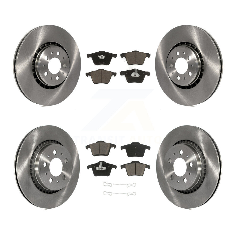 Front Rear Brake Rotors Ceramic Pad Kit For Volvo XC90 With 336mm Diameter Rotor