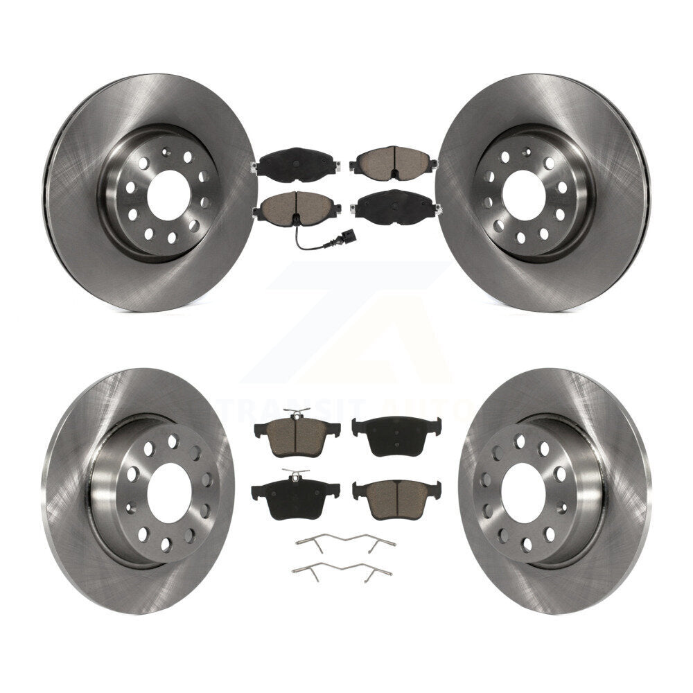 Front Rear Disc Brake Rotor Ceramic Pad Kit For Audi A3 Quattro Sportback e-tron