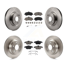 Front Rear Disc Brake Rotors And Ceramic Pad Kit For Mercedes-Benz GLK350 GLK250