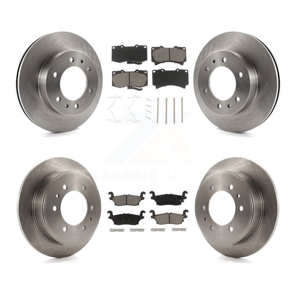 Front Rear Disc Brake Rotors And Ceramic Pads Kit For Hummer H3 H3T