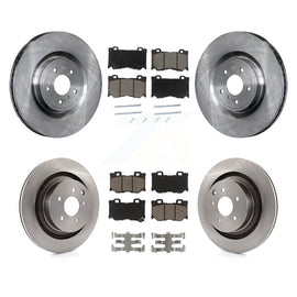 Front Rear Disc Brake Rotor & Ceramic Pad Kit For INFINITI G37 Nissan 370Z Q60 Z