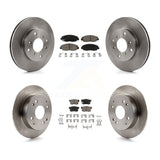 Front Rear Brake Rotors & Ceramic Pad Kit For 98-02 Honda Accord Sedan with 2.3L