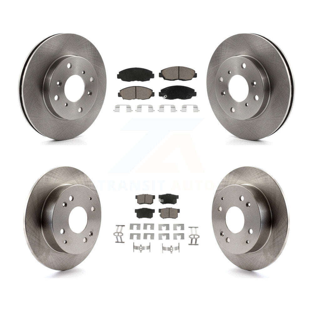 Front Rear Disc Brake Rotors And Ceramic Pads Kit For Honda Accord Acura CL