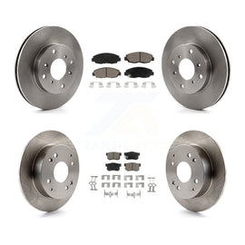 Front Rear Disc Brake Rotors And Ceramic Pads Kit For Honda Accord Acura CL