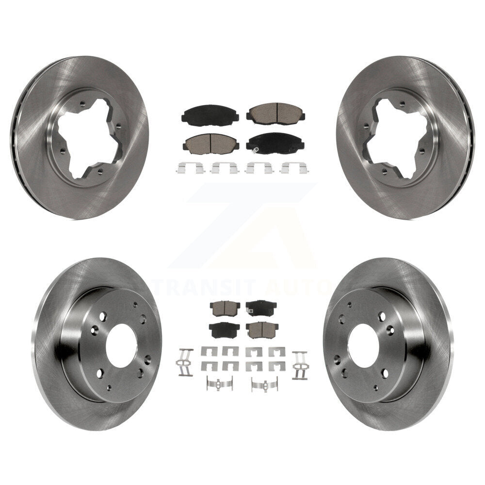 Front Rear Disc Brake Rotors And Ceramic Pads Kit For Honda Accord Acura CL