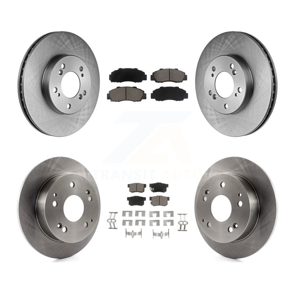 [Front+Rear] 1997-2001 Acura Integra Type R Premium OE Brake Rotors & Ceramic Pads Kit For Max Braking
