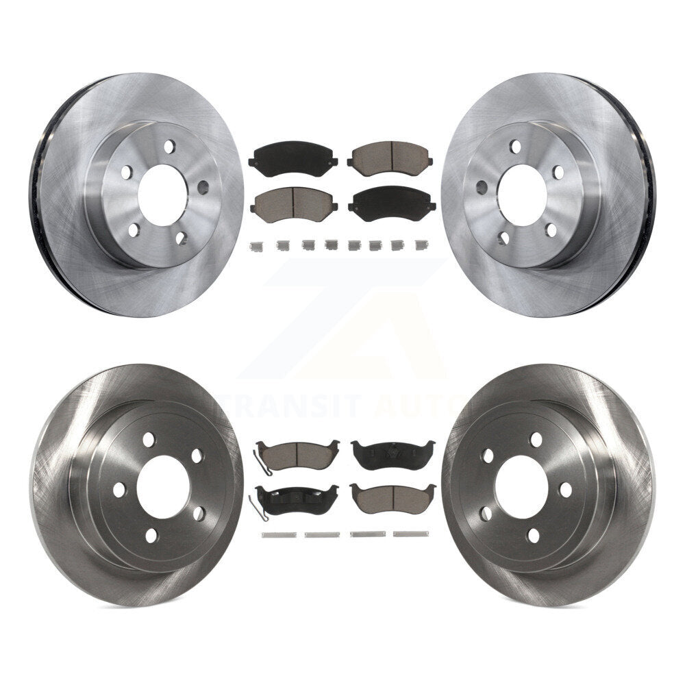 [Front+Rear] 2003-2007 Jeep Liberty Premium OE Brake Rotors & Ceramic Pads Kit For Max Braking
