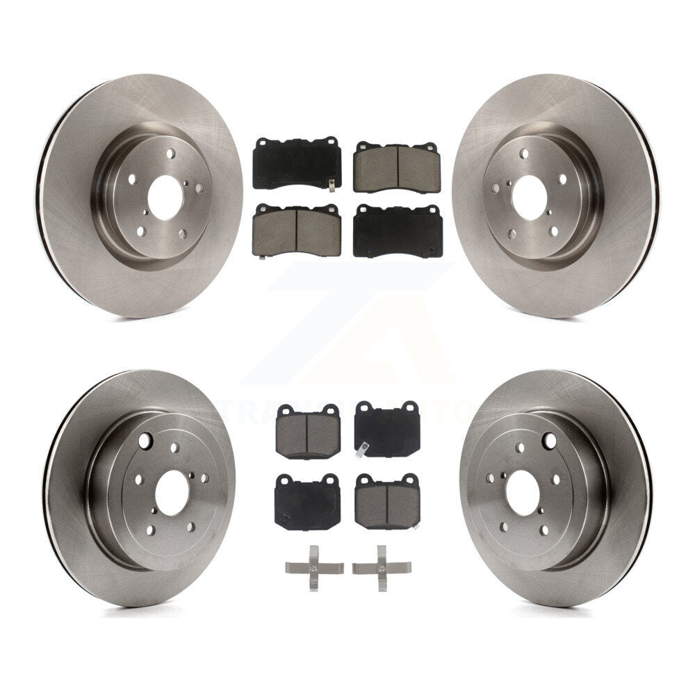 Front Rear Disc Brake Rotors And Ceramic Pads Kit For Subaru Impreza WRX STI