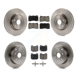 Front Rear Disc Brake Rotors And Ceramic Pads Kit For Subaru Impreza WRX STI