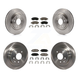 Front Rear Disc Brake Rotors And Ceramic Pads Kit For Nissan LEAF