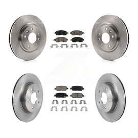 Front Rear Disc Brake Rotors And Ceramic Pads Kit For Nissan LEAF