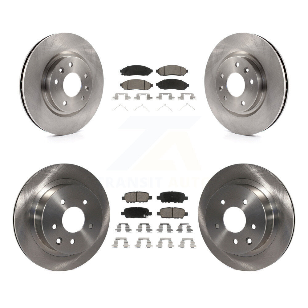 Front Rear Disc Brake Rotors And Ceramic Pads Kit For Nissan LEAF
