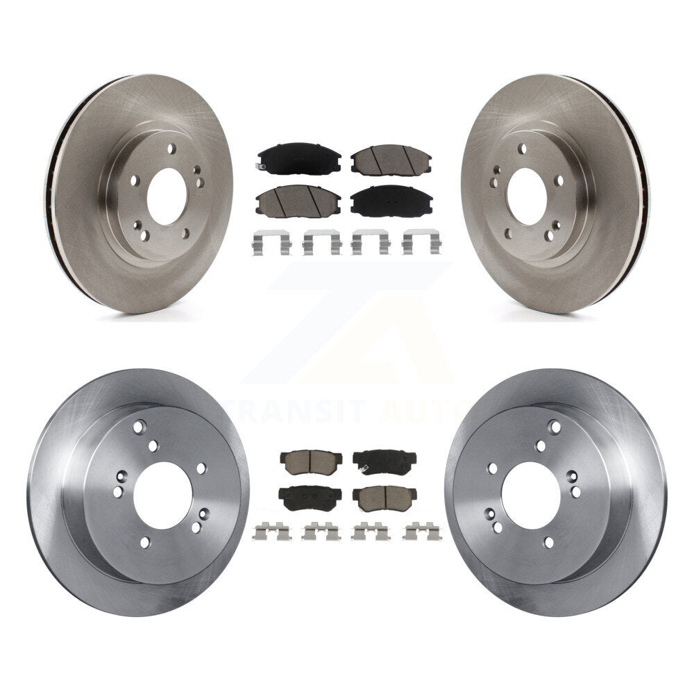 Front Rear Disc Brake Rotors And Ceramic Pads Kit For Hyundai Santa Fe