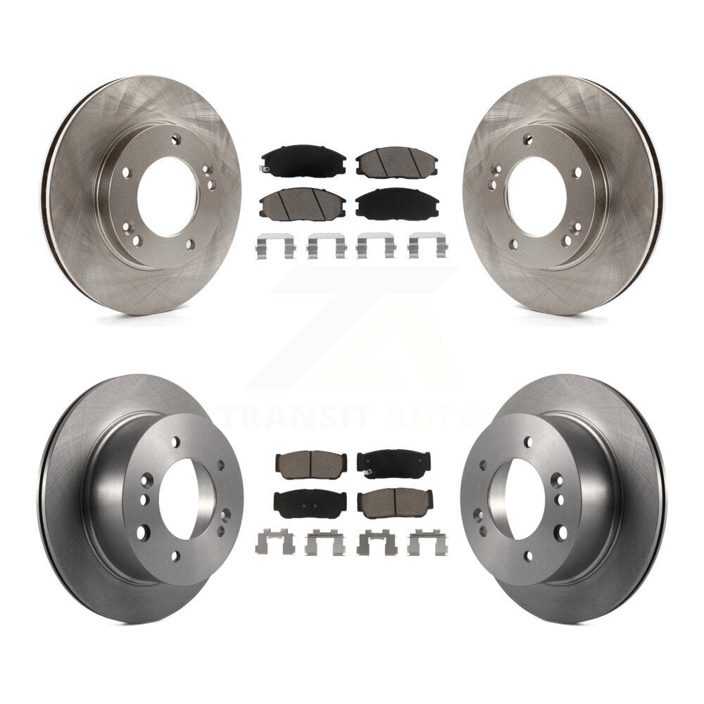 [Front+Rear] 2003-2006 Kia Sorento Premium OE Brake Rotors & Ceramic Pads Kit For Max Braking