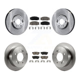 Front Rear Disc Brake Rotors And Ceramic Pads Kit For Hyundai XG350