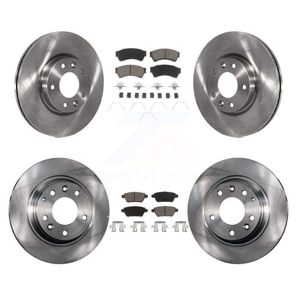 Front Rear Brake Rotor Ceramic Pad Kit For Ford Fusion Mazda 6 Lincoln MKZ Milan