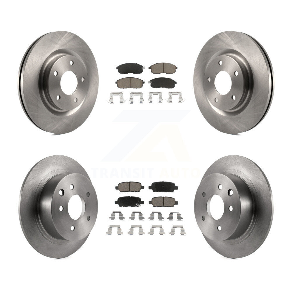Front Rear Disc Brake Rotors And Ceramic Pads Kit For Nissan Sentra Juke