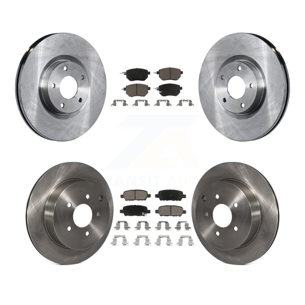 Front Rear Disc Brake Rotor Ceramic Pad Kit For Nissan Murano INFINITI FX35 FX45
