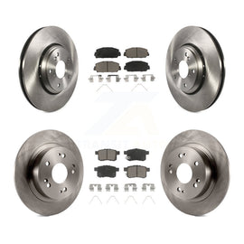 Front Rear Disc Brake Rotors And Ceramic Pads Kit For Honda Accord