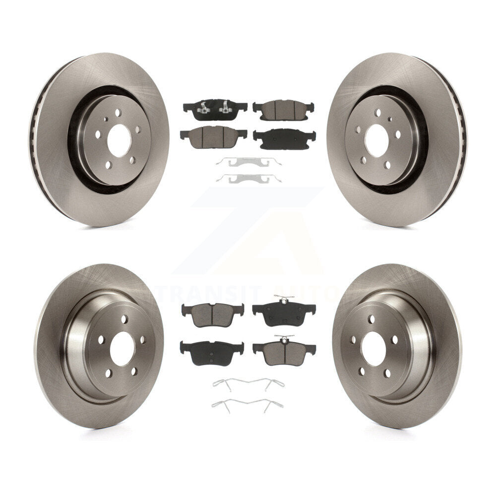 Front Rear Disc Brake Rotor & Ceramic Pad Kit For Ford Edge Lincoln MKX Nautilus