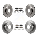 Front Rear Disc Brake Rotors And Ceramic Pads Kit For Hyundai Sonata