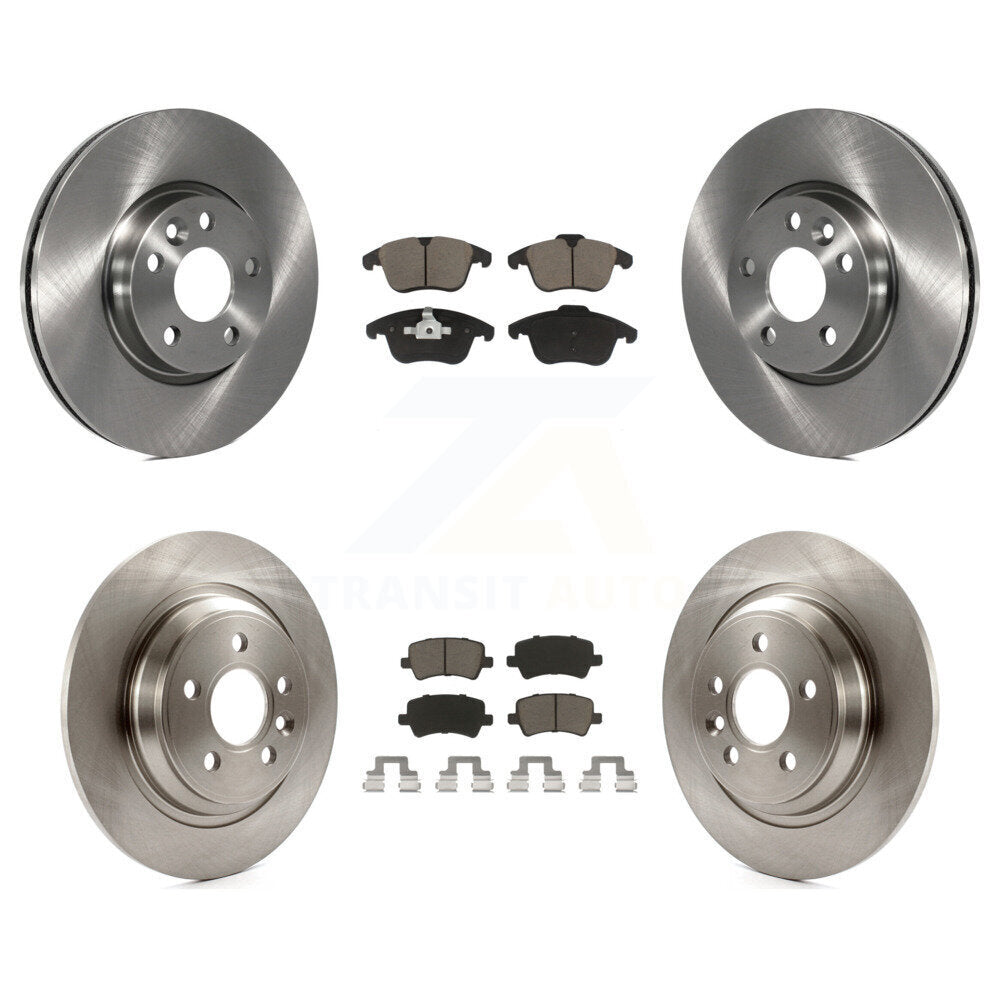 Front Rear Brake Rotor & Ceramic Pad Kit For Volvo S60 With 300mm Diameter