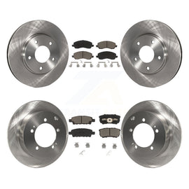 Front Rear Disc Brake Rotors And Ceramic Pads Kit For Mitsubishi Lancer