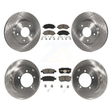 Front Rear Disc Brake Rotors And Ceramic Pads Kit For Mitsubishi Lancer