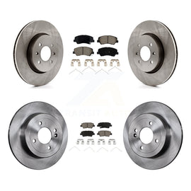 Front Rear Disc Brake Rotors And Ceramic Pads Kit For Kia Rio Hyundai Accent