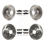 Front Rear Brake Rotor And Ceramic Pad Kit For Jeep Wrangler TJ Disc rear brakes