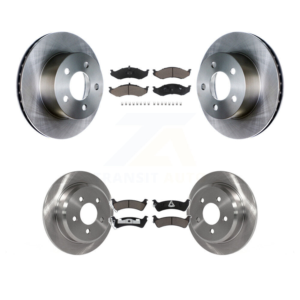 Kit de rotors de frein à disque avant et arrière et plaquettes en céramique pour Jeep Grand Cherokee 