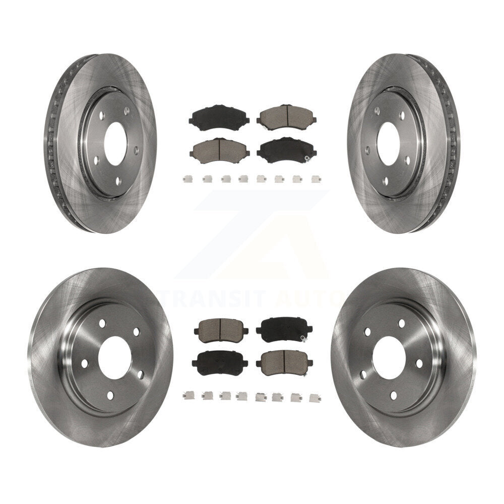 Front Rear Brake Rotor & Ceramic Pad Kit For Dodge Grand Caravan Chrysler Town