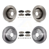 Front Rear Disc Brake Rotors And Ceramic Pads Kit For Jeep Liberty Dodge Nitro