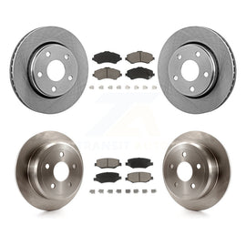 Front Rear Disc Brake Rotors And Ceramic Pads Kit For Jeep Wrangler JK