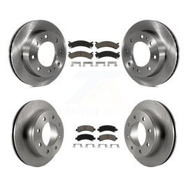 Front Rear Brake Rotor And Ceramic Pad Kit For Chevrolet Express 2500 GMC Savana