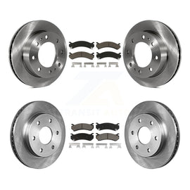 Front Rear Brake Rotor Ceramic Pad Kit For Chevrolet Silverado 2500 HD GMC H2 XL