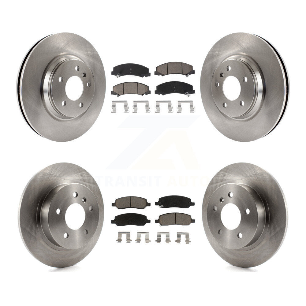 Front Rear Brake Rotors Ceramic Pad Kit For 2006-2011 Buick Lucerne Cadillac DTS