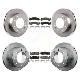 Front Rear Disc Brake Rotors And Ceramic Pads Kit For GMC Sierra 3500 Classic
